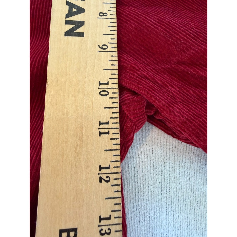 Dressbarn Woman Red Corduroy Hooded Button Front Shirt Jacket Plus Size 2X - Picture 8 of 10